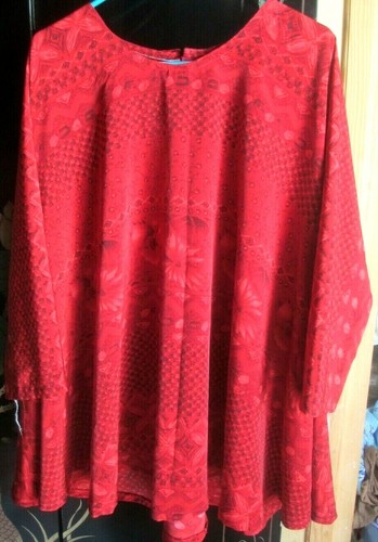 Hermosa Nueva Estilo Blusa Corte Paraguas Se Tiene Sueños Túnica Talla XL50 - Imagen 2 de 4