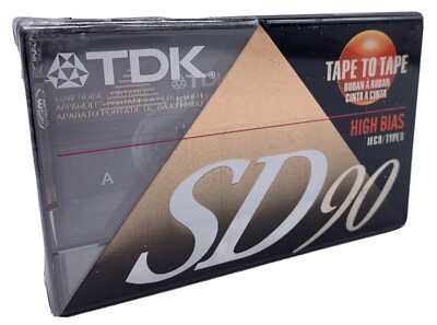New TDK SD90 IEC II/Type II High Bias Audio Blank Cassette Tape Brand Sealed