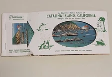 Vtg 1938 Catalina Island Souvenir Post Card Album 8 cards + mini cards Ephemera 