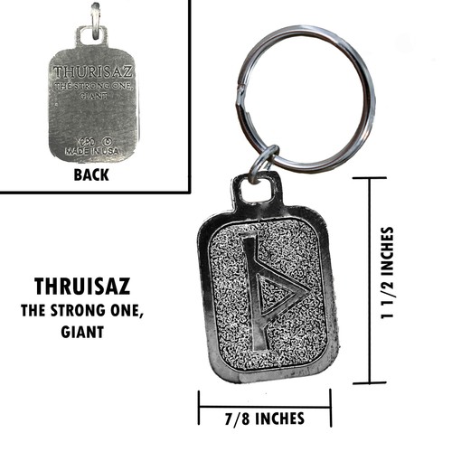 Viking Rune Keychains, Rune Key chain Pewter Nordic Key Ring Charms, Made in USA - Picture 116 of 162
