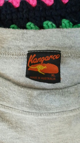 Vintage 90s Sydney Australia Kangaroo T-shirt XL Gray Embroidered Heavyweight - Picture 4 of 4