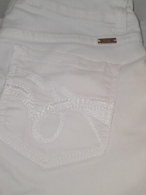 Women's Inc Denim Skinny Leg Curvy Fit Crop White Jeans Size 10