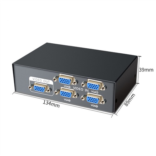 New 4 Port VGA Splitter Switcher VGA Switch Video Box 4 In 1 Out VGA Switcher - Picture 7 of 13