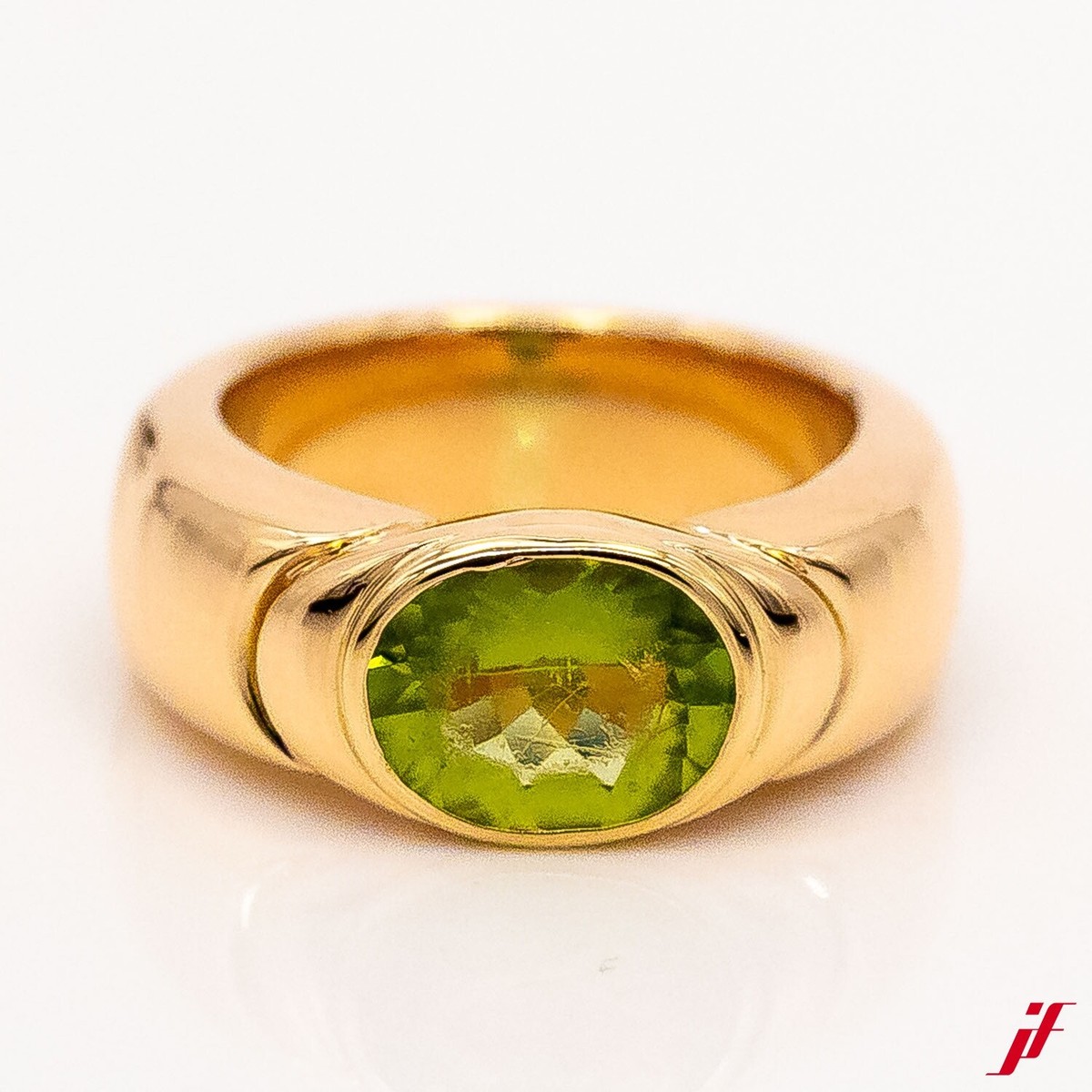 Ring 750/18K Gelbgold 1 Peridot ca. 8ct Gr.51 - Wert 4.600€ | eBay