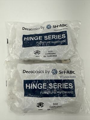 Lot of 2 DecoBasics By SH-ABC Cabinet Door Hinges Self Closing 2/Pack 300464
