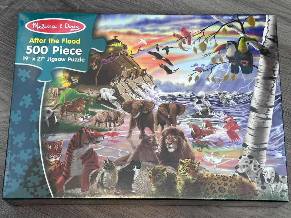 NEW Melissa & Doug AFTER THE FLOOD Jigsaw Puzzle 19" x 27" Noah's Ark 500 Pieces - Image 1 of 1