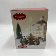 St. Nicholas Square Multicolor Christmas Village Fiber Optic Fountain