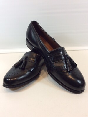 Allen Edmonds Mens Dress Shoes Loafers Wingtip Black Kilt  display picture 2