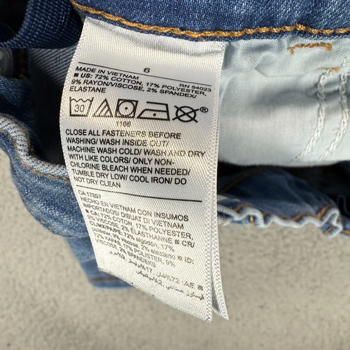 Old Navy Girls Rockstar Super Skinny Jeggings High Rise Adjustable Size 6 Snap - Picture 7 of 11