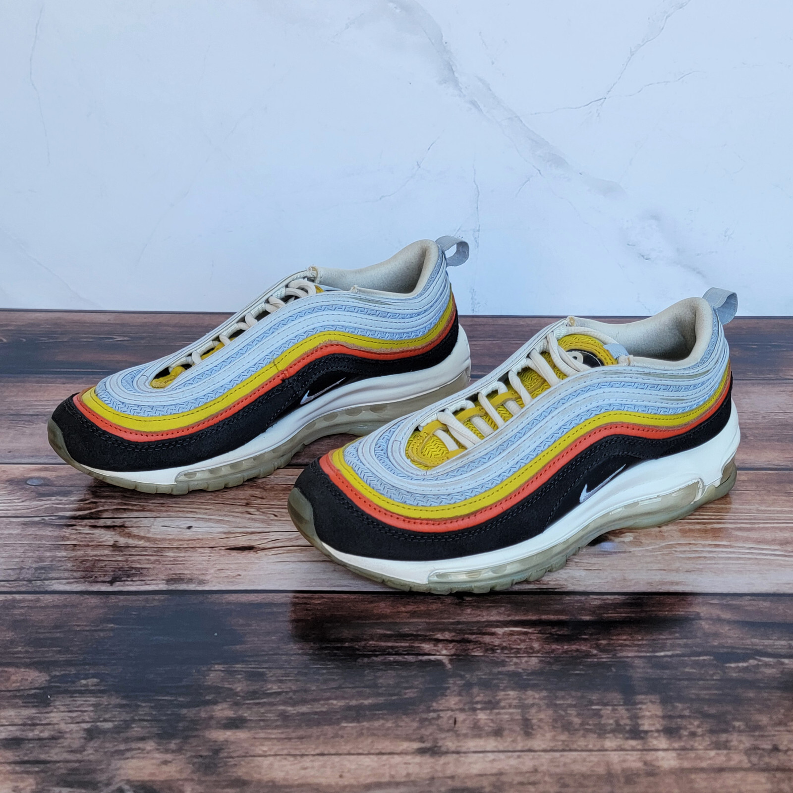 SAOLA Scarpe sneakers NIKE Air Max 97 "Set to Rise" blu e arancione taglia 5Y donna 6 5