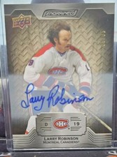 LARRY ROBINSON 2023-24 Upper Deck Engrained Autograph White Birch #96  HOF 5/35 