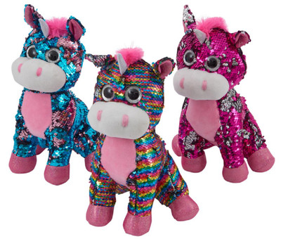 sequin unicorn teddy