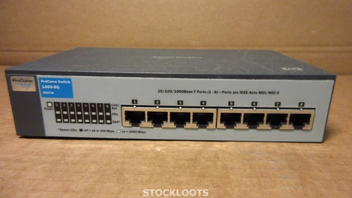 HP J9077A ProCurve 1400-8G Gigabit Switch 8-Ports 10/100/1000 Unmanaged EXCL PSU
