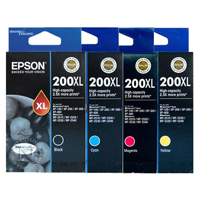 GENUINE Original Epson 200XL Value Pack 