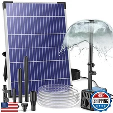 POPOSOAP 10W Solar Water Fountain Pump, Solar Powered Water Pump with 120GPH 