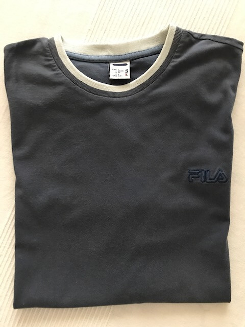 FILA Tshirt maglietta cotone pettinato colore blu grigio Mis L
