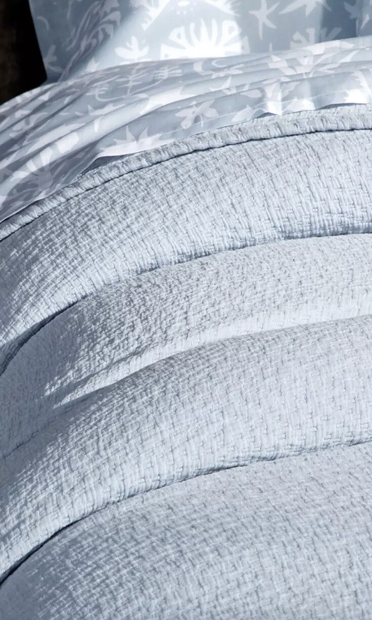 Matouk Costa Wedgwood Full/Queen Coverlet and Two Standard Shams.Brand