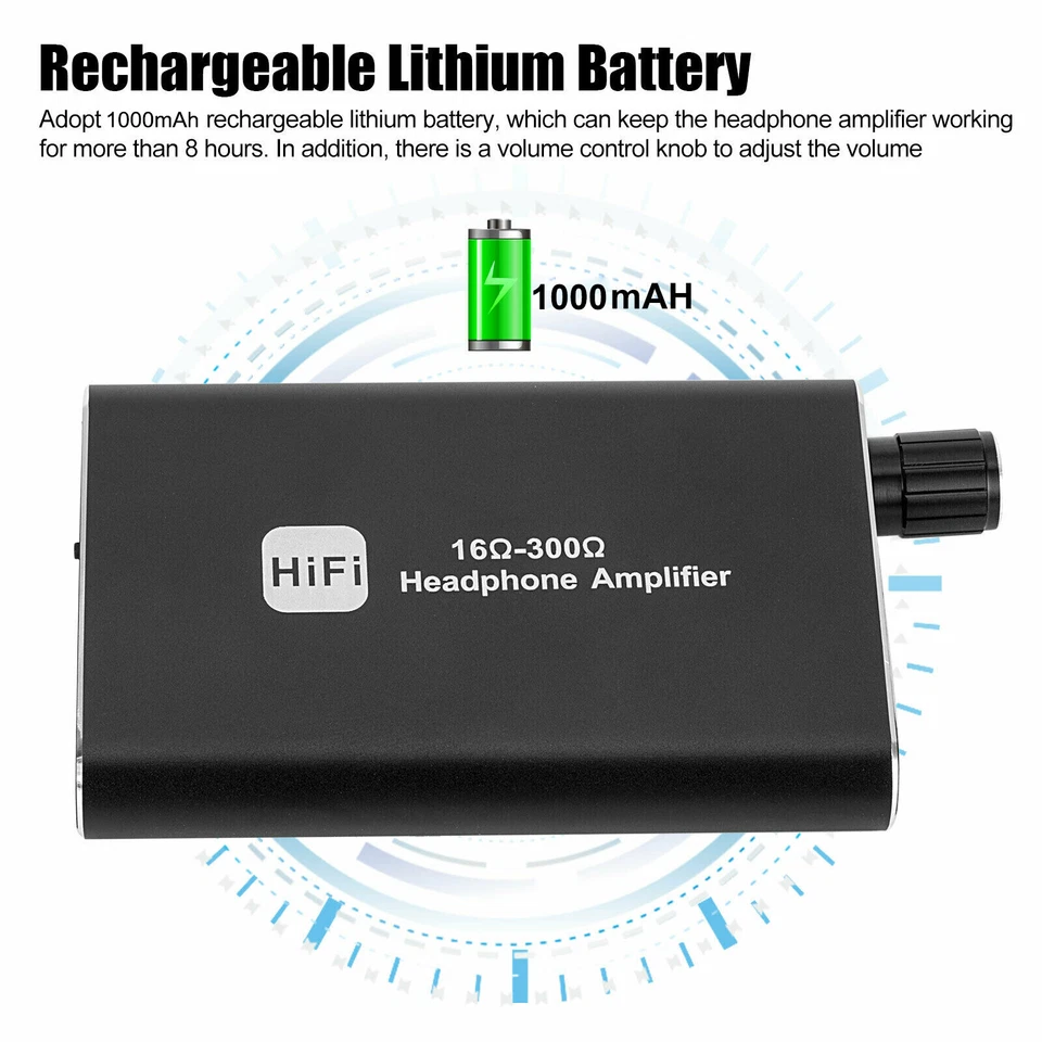 2X Mini Amplificador de Auriculares Portátil Auriculares Estéreo AMP 3.5mm con Cable USB de Audio Foto 3 de 4