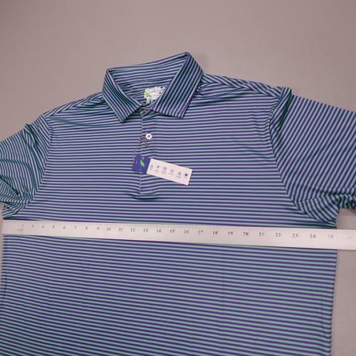 Tailorbyrd Performance Golf Polo Shirt Striped Purple Green Men's Size 2XL - Picture 5 of 9