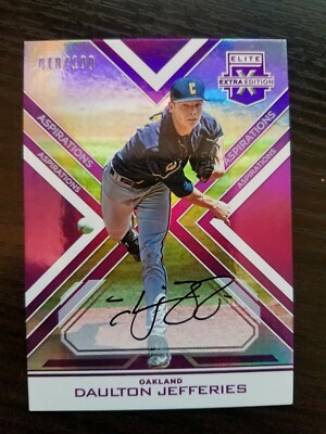 2016 Elite Extra Edition Autographs Aspirations Purple #37 Daulton Jefferies/100
