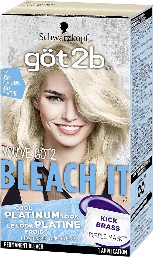 Schwarzkopf Got2b Bleach It Permanent Hair Color, 00A Ultra Platinum