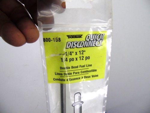 Dorman 800-158, 1/4" x 12", Double Bead Fuel Line , NEW, Lot of 1 - Foto 2 di 3