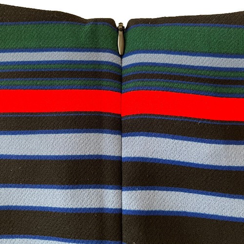Zara Woman Size 5 Striped Shift Dress Zips Back - Picture 4 of 4