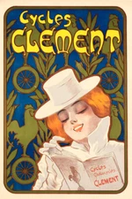 Cycles Clemenet Lady Original Vintage Wall Art Home Decor - POSTER 20x30
