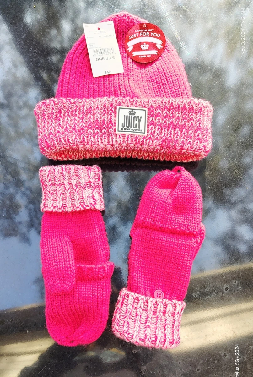 JUICY COUTURE Y2K Pink Cashmere Hat and Glove Set - one size Juicy Couture | Accessories | Juicy Couture Y2k Pink  main image 2