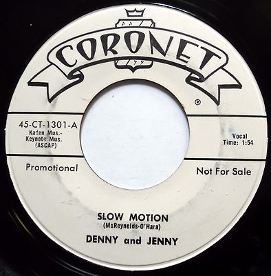 DENNY & JENNY 45RPM 7'' Single Promo STRONG VG CORONET Rock N Roll