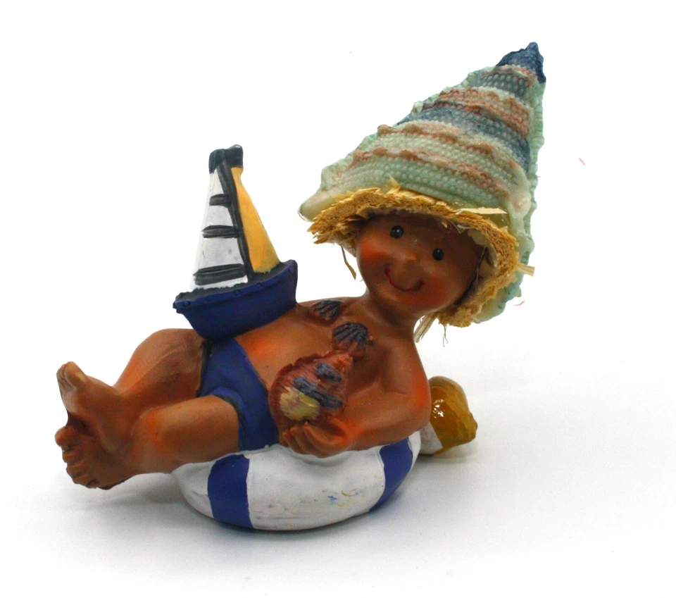 Strand Dekofigur: Badefigur Urlaubsdeko Reisebüro Figur ca. 10cm breit Polyresin - Bild 3 von 4