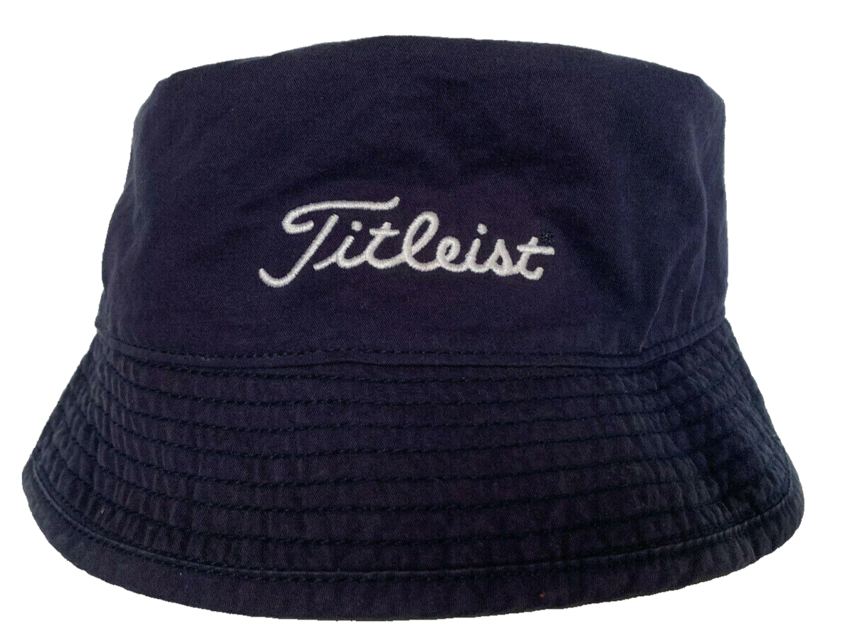 NEW TITLEIST Women's Reversible Cotton Golf Bucket Hat-Navy/Blue
