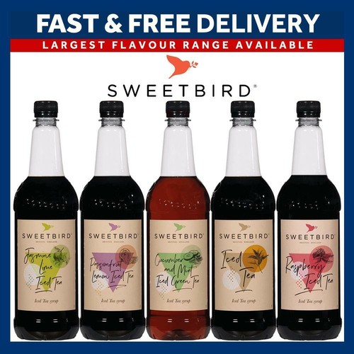 Sweetbird Syrups Best Iced Tea Range 1L Bottles Vegan Free P&P