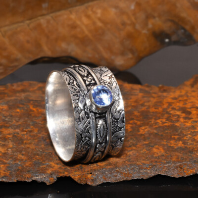 Lush Blue Topas Edelstein 925 Sterling Silber Ring   Alle Größen AZ_40