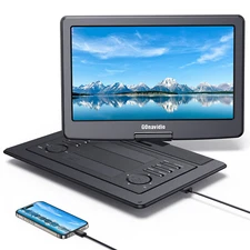 19 Inch Portable DVD Player w/16" Swivel Screen Region Free Battery USB Memory