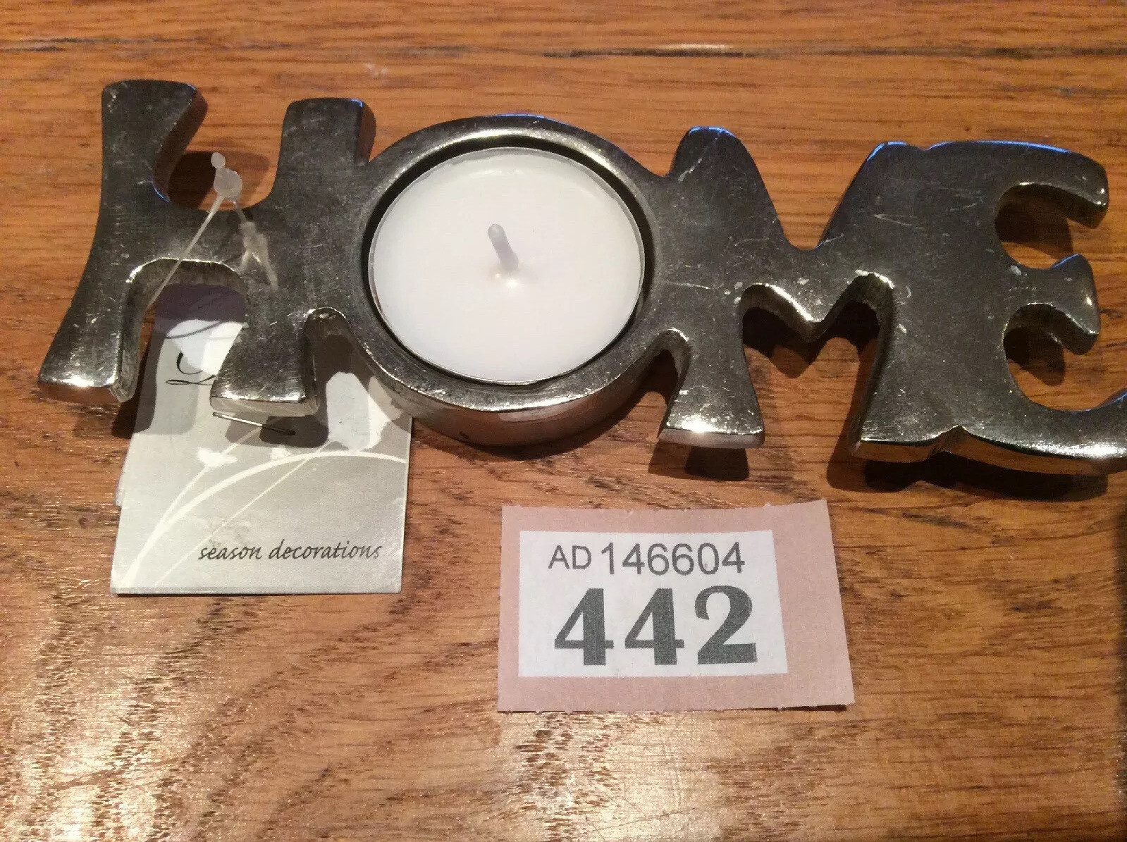 Word HOME Metall Teelicht Kerzenhalter Chic Wohndeko