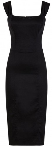Collectif »JILL PLAIN« 50s Träger PENCIL DRESS Bleistifkleid Schwarz Rockabilly - Bild 2 von 4