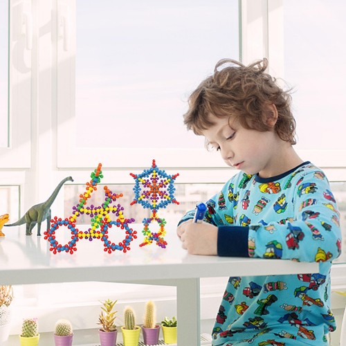 Clip Connect 100 Pc Diameter 1.5" Interlocking Solid Plastic Building Blocks Set - Picture 9 of 9