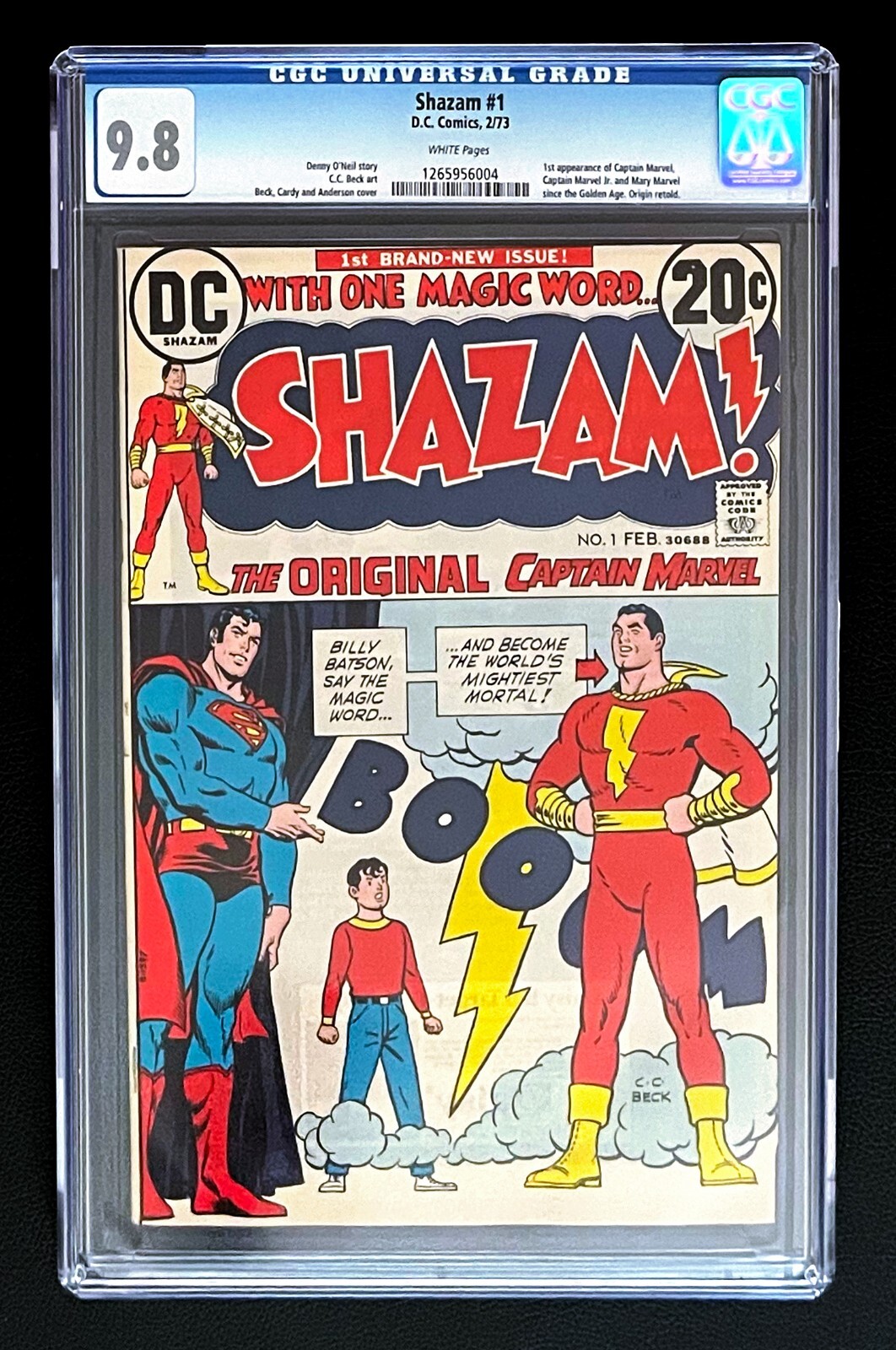 SHAZAM #1 (1973) CGC 9.8 DC COMICS 1ST APPEARANCE CAPTAIN MARVEL, JR., MARY