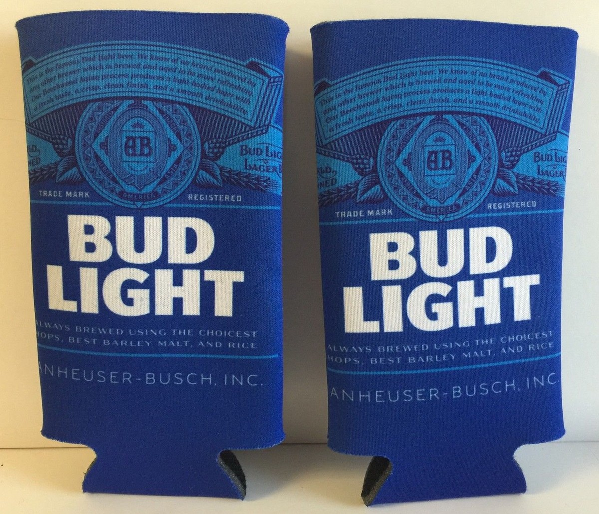 Bud Light Beer 24 oz. Koozie - Set of 2 - Fits 25 oz Extra