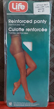 Vintage Pantyhose Life Reinforced Panty And Toe Color White One Size BALLS1