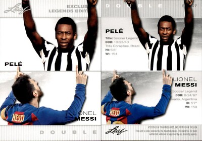 2024 Leaf EXCLUSIVE LEGENDS PELE / LIONEL MESSI #ELE-27