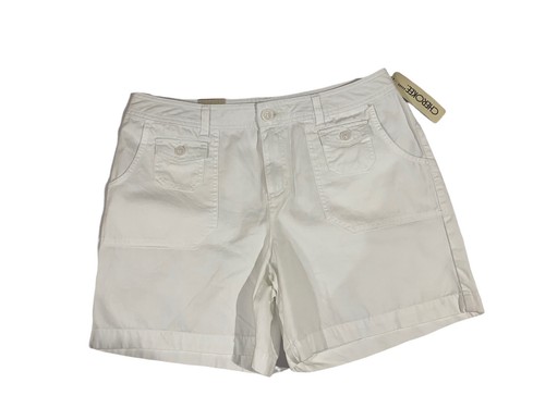 Cherokee Brand Woman’s White Shorts Size 12 Sits At Waist 6 In Inseam New - Picture 10 of 13