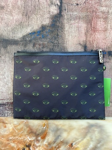 New Kenzo Multi Color Tiger Eyes Fish Bag / Clutch / Pouch - Picture 6 of 10