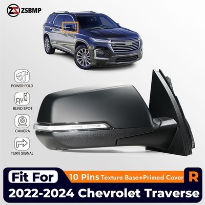 Side Mirror For 2022-2024 Chevy Traverse W/Camera &BSD W/Turn Signal 10Pin Right