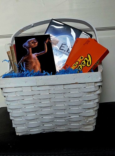 80s Movie Night ET Gift Basket NEW *BeBe's Baskets* 6PC Retro Easter Basket - Picture 1 of 7
