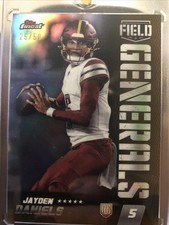 2024 Topps Finest Jayden Daniels Field Generals Gold Refractor#’d 26 /50