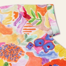 ys26gje218 Floral Hand-Painted Short Sleeve T-Shirt 104-152cm