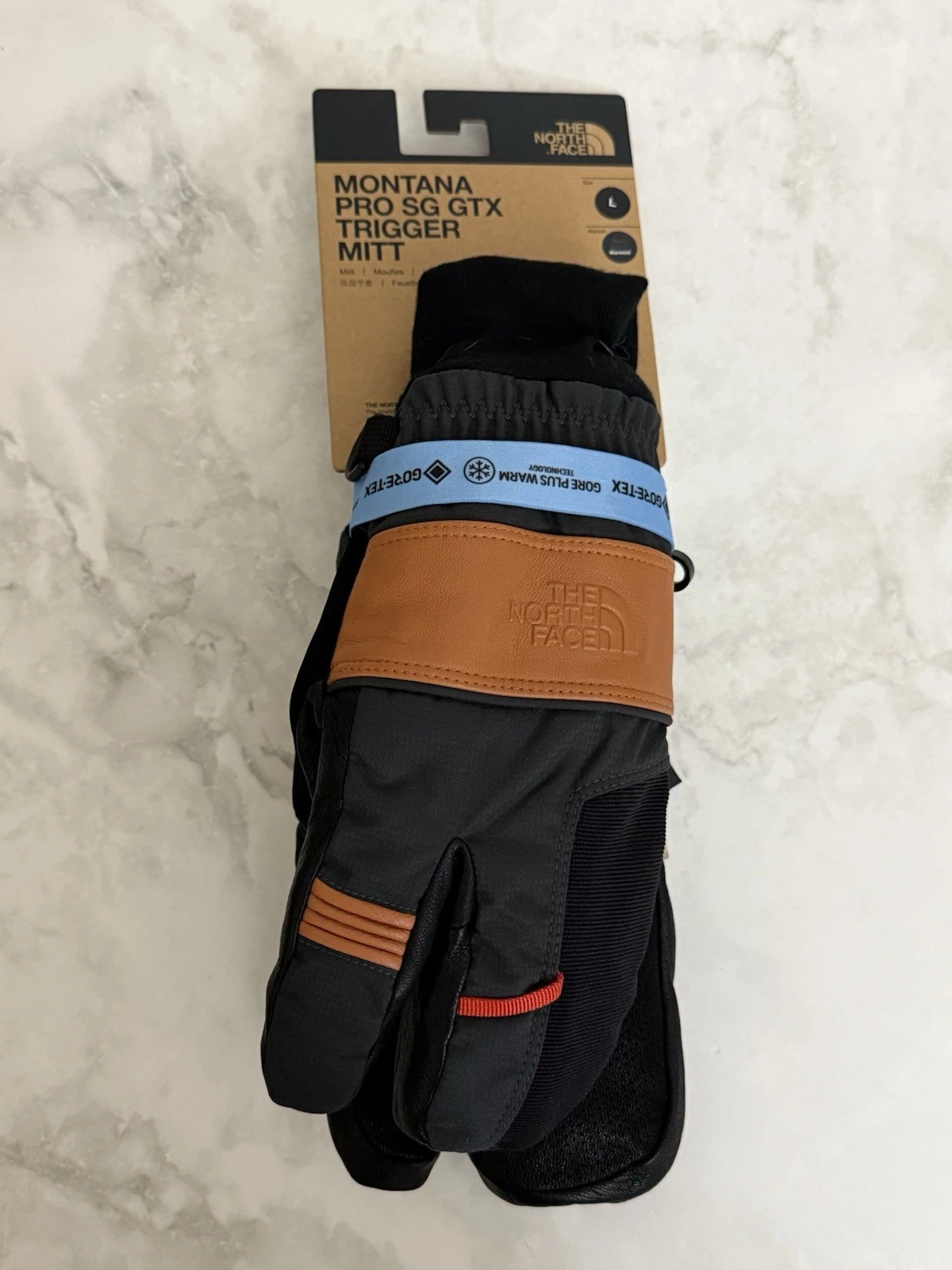 The North Face Montana Pro SG GTX Gore-Tex Trigger Ski Mittens Black Size Large