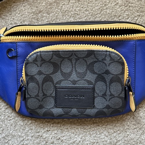 Coach Track Gürteltasche Signature Canvas J2121-C6652 blau/schwarz/gelb - Bild 10 von 10